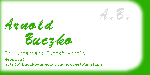 arnold buczko business card