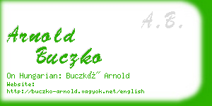 arnold buczko business card